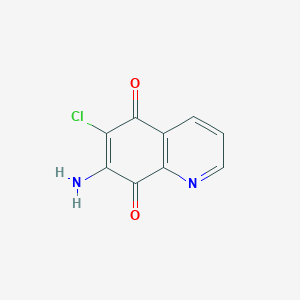 molecular formula C9H5ClN2O2 B11896145 5,8-Quinolinedione, 7-amino-6-chloro- CAS No. 54490-74-3