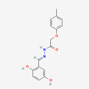 molecular formula C16H16N2O4 B1189615 N'-(2,5-dihydroxybenzylidene)-2-(4-methylphenoxy)acetohydrazide 