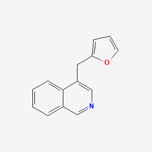 molecular formula C14H11NO B11896151 Isoquinoline, 4-(2-furanylmethyl)- CAS No. 114273-40-4