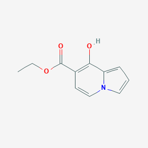 molecular formula C11H11NO3 B11896218 Ethyl 8-hydroxyindolizine-7-carboxylate 