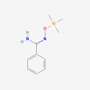 molecular formula C10H16N2OSi B11896240 N'-[(Trimethylsilyl)oxy]benzenecarboximidamide CAS No. 53127-67-6
