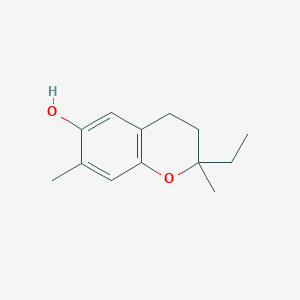 molecular formula C13H18O2 B11896267 2-Ethyl-2,7-dimethylchroman-6-ol 