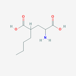molecular formula C9H17NO4 B11896280 2-Amino-4-butylpentanedioic acid 