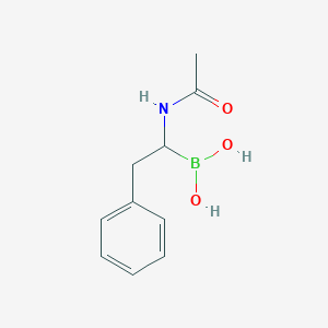 molecular formula C10H14BNO3 B11896309 (1-Acetamido-2-phenylethyl)boronic acid CAS No. 88765-81-5