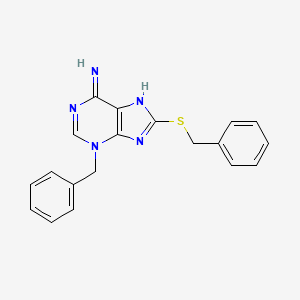 molecular formula C19H17N5S B1189631 3-benzyl-8-(benzylsulfanyl)-3H-purin-6-amine 