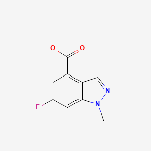 molecular formula C10H9FN2O2 B11896360 Methyl 6-fluoro-1-methyl-1H-indazole-4-carboxylate CAS No. 697739-06-3