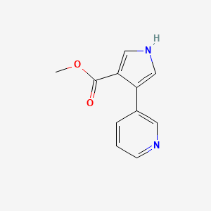 molecular formula C11H10N2O2 B11896372 Methyl 4-(pyridin-3-yl)-1H-pyrrole-3-carboxylate CAS No. 188524-69-8