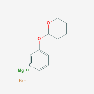 molecular formula C11H13BrMgO2 B118964 3-(2-Tetrahydro-2H-pyranoxy)phenylmagnesium bromide CAS No. 142402-62-8
