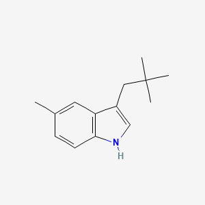 molecular formula C14H19N B11896409 5-Methyl-3-neopentyl-1H-indole 