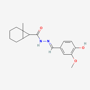 molecular formula C17H22N2O3 B1189642 N'-(4-hydroxy-3-methoxybenzylidene)-1-methylbicyclo[4.1.0]heptane-7-carbohydrazide 