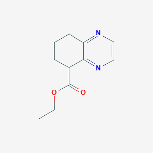 molecular formula C11H14N2O2 B11896449 Ethyl 5,6,7,8-tetrahydroquinoxaline-5-carboxylate 