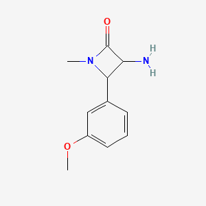 molecular formula C11H14N2O2 B11896488 3-Amino-4-(3-methoxyphenyl)-1-methylazetidin-2-one 