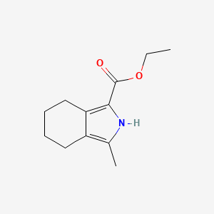 molecular formula C12H17NO2 B11896545 Ethyl 3-methyl-4,5,6,7-tetrahydro-2H-isoindole-1-carboxylate 