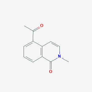 molecular formula C12H11NO2 B11896590 5-Acetyl-2-methylisoquinolin-1(2H)-one 