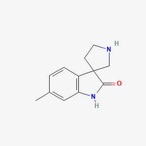 molecular formula C12H14N2O B11896608 6-Methylspiro[indoline-3,3'-pyrrolidin]-2-one 