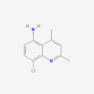 molecular formula C11H11ClN2 B11896641 8-Chloro-2,4-dimethylquinolin-5-amine CAS No. 67004-49-3