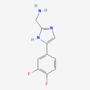 molecular formula C10H9F2N3 B11896645 (4-(3,4-Difluorophenyl)-1H-imidazol-2-YL)methanamine 