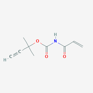 molecular formula C9H11NO3 B118967 2-Methylbut-3-yn-2-yl N-prop-2-enoylcarbamate CAS No. 141895-75-2