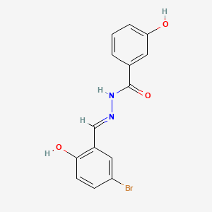 molecular formula C14H11BrN2O3 B1189670 N'-(5-bromo-2-hydroxybenzylidene)-3-hydroxybenzohydrazide 