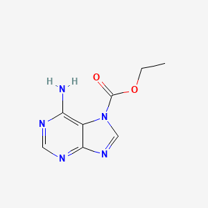 molecular formula C8H9N5O2 B11896735 Ethyl 6-aminopurine-7-carboxylate CAS No. 90223-71-5