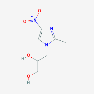 molecular formula C7H11N3O4 B11896756 3-(2-methyl-4-nitro-1H-imidazol-1-yl)-1,2-Propanediol 