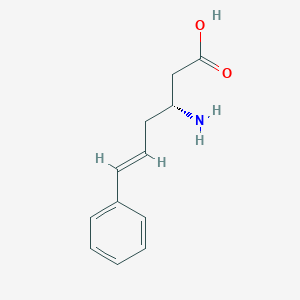 molecular formula C12H15NO2 B11896771 (R,E)-3-Amino-6-phenylhex-5-enoic acid 