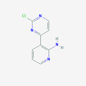 molecular formula C9H7ClN4 B11896822 3-(2-Chloropyrimidin-4-yl)pyridin-2-amine 