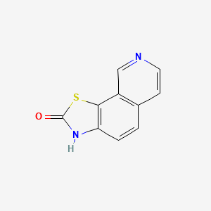 molecular formula C10H6N2OS B11896835 Thiazolo[4,5-h]isoquinolin-2(3H)-one CAS No. 35317-84-1