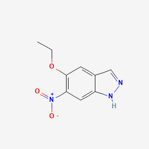molecular formula C9H9N3O3 B11896861 5-Ethoxy-6-nitro-1H-indazole 
