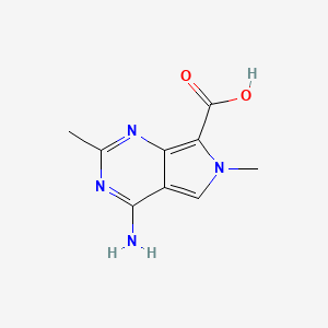 molecular formula C9H10N4O2 B11896878 4-Amino-2,6-dimethyl-6H-pyrrolo[3,4-d]pyrimidine-7-carboxylic acid 