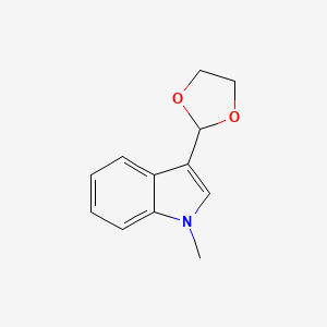 molecular formula C12H13NO2 B11896904 3-(1,3-dioxolan-2-yl)-1-methyl-1H-indole 