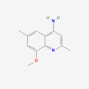 molecular formula C12H14N2O B11896988 8-Methoxy-2,6-dimethylquinolin-4-amine 