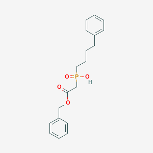 molecular formula C19H23O4P B118970 Benzyl hydroxy(4-phenylbutyl)phosphinoylacetate CAS No. 87460-09-1