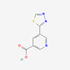 molecular formula C8H5N3O2S B11897211 5-(1,3,4-Thiadiazol-2-yl)nicotinic acid CAS No. 1346687-59-9
