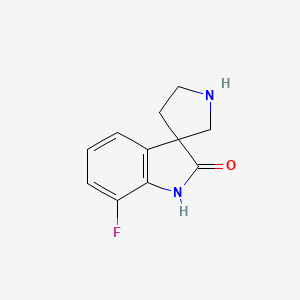 molecular formula C11H11FN2O B11897293 7-Fluorospiro[indoline-3,3'-pyrrolidin]-2-one 