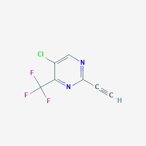 molecular formula C7H2ClF3N2 B11897367 5-Chloro-2-ethynyl-4-(trifluoromethyl)pyrimidine 