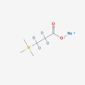 molecular formula C6H14NaO2Si B118974 Sodium 3-(trimethylsilyl)(2,2,3,3-2H4)propionate CAS No. 24493-21-8
