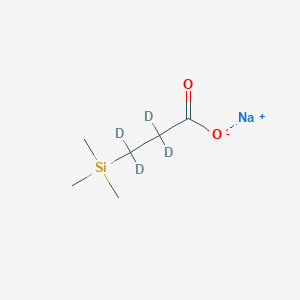 molecular formula C6H13NaO2Si B118974 Sodium 3-(trimethylsilyl)(2,2,3,3-2H4)propionate CAS No. 24493-21-8
