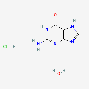 molecular formula C5H8ClN5O2 B11897505 Guanine Hydrochloride Hydrate 