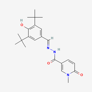 molecular formula C22H29N3O3 B1189751 N'-(3,5-ditert-butyl-4-hydroxybenzylidene)-1-methyl-6-oxo-1,6-dihydro-3-pyridinecarbohydrazide 
