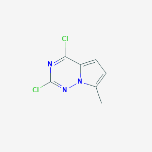 molecular formula C7H5Cl2N3 B11897539 2,4-Dichloro-7-methylpyrrolo[2,1-f][1,2,4]triazine 