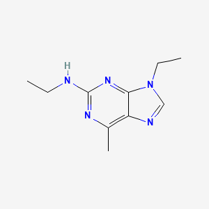 molecular formula C10H15N5 B11897563 N,9-Diethyl-6-methyl-9H-purin-2-amine 