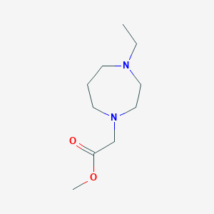 molecular formula C10H20N2O2 B11897617 Methyl 2-(4-ethyl-1,4-diazepan-1-yl)acetate 