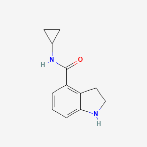 molecular formula C12H14N2O B11897691 N-Cyclopropylindoline-4-carboxamide 