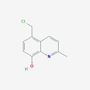 molecular formula C11H10ClNO B11897703 5-(Chloromethyl)-2-methylquinolin-8-ol CAS No. 114590-58-8