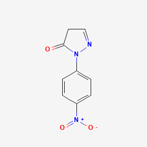 molecular formula C9H7N3O3 B11897741 2-(4-nitrophenyl)-2,4-dihydro-3H-pyrazol-3-one CAS No. 1245149-28-3