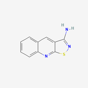molecular formula C10H7N3S B11897860 Isothiazolo[5,4-b]quinolin-3-amine CAS No. 69513-37-7