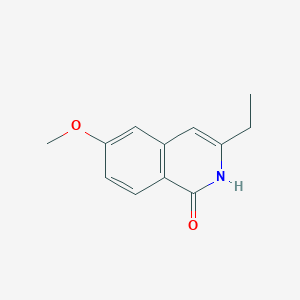 molecular formula C12H13NO2 B11897873 3-ethyl-6-methoxyisoquinolin-1(2H)-one 