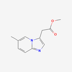 molecular formula C11H12N2O2 B11897887 Methyl 2-(6-methylimidazo[1,2-a]pyridin-3-yl)acetate 