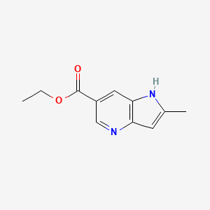 molecular formula C11H12N2O2 B11897915 Ethyl 2-methyl-1H-pyrrolo[3,2-b]pyridine-6-carboxylate 
